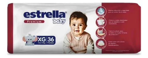 ESTRELLA PAÑALES PREMIUM XG X36 – Pañalera Belyan